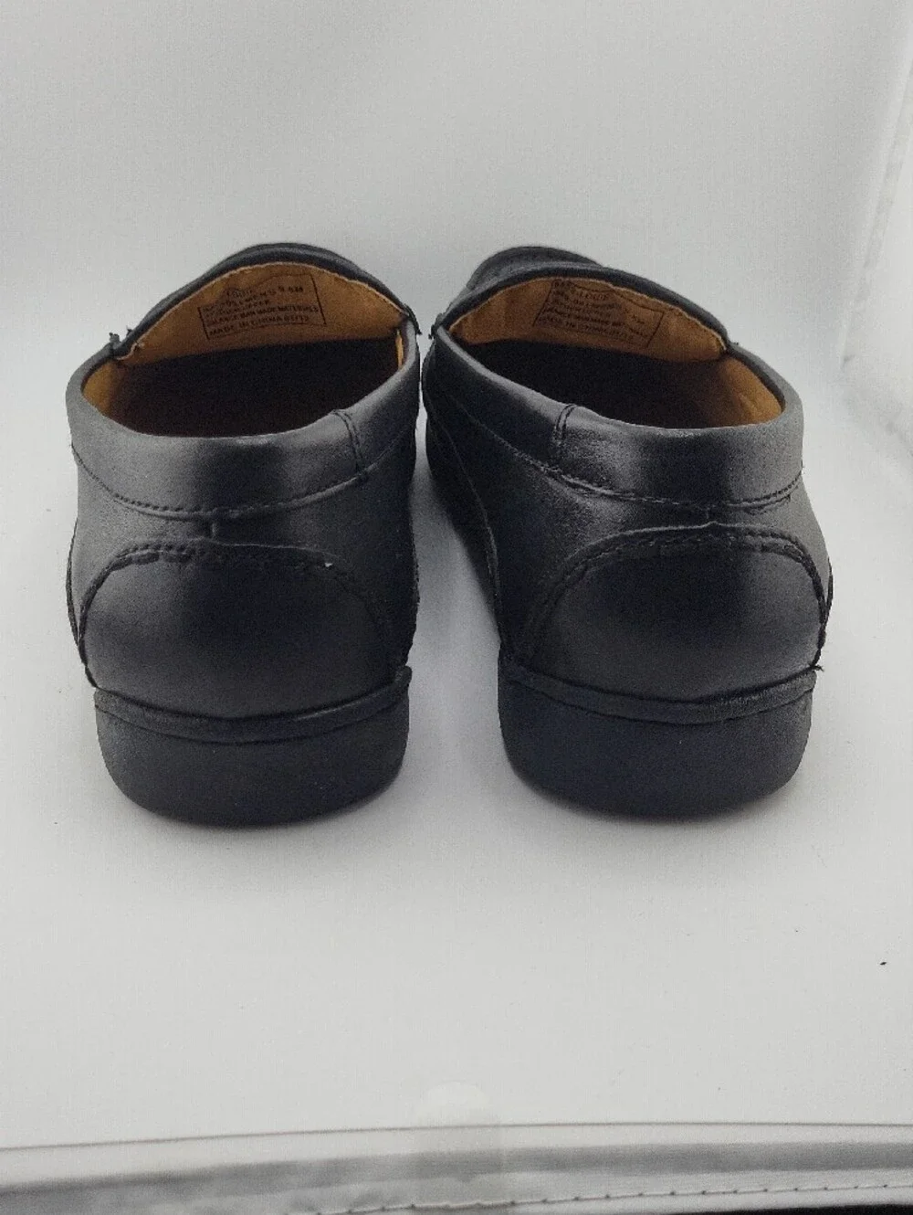 Bass Black Leather Slip-On Moccasin Loafers Men 10 1/2 M